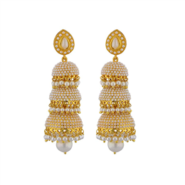Sri Jagdamba Pearls-Traditional Pearl Jhumkis - JPSEP-15-53