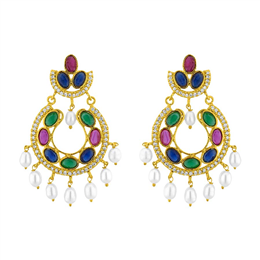 Sri Jagdamba Pearls-Multi Colour Baalis - JPAPR-15-060
