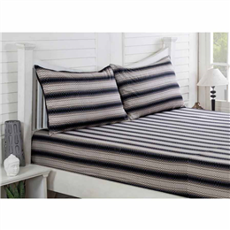 Maspar Festive Solace Bouyant Stripe Neutral 1 Single Bed Sheet with 1 Pillow Cover BS-BOSTP-NU24037