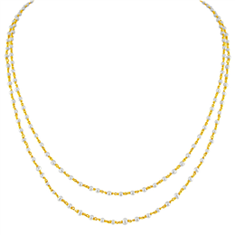 Sri Jagdamba Pearls - Two Strand Pearl Gold Chain JPAUG-032