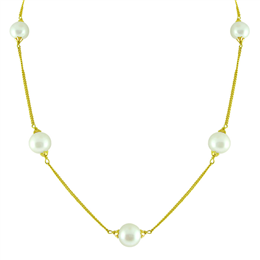 Sri Jagdamba Pearls - Round Pearl Gold Chain JP-AUG 458