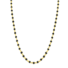 Sri Jagdamba Pearls - Black Bead Gold Chain JPSEP-9-1124