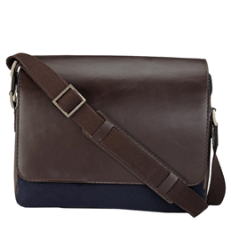 Phive Rivers Men's Leather Messenger Bag Blue - PR1109