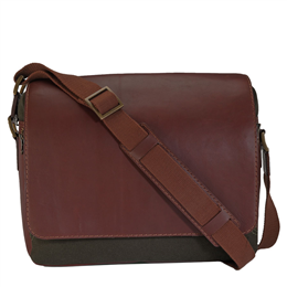 Phive Rivers Men's Leather Messenger Bag Green - PR1110