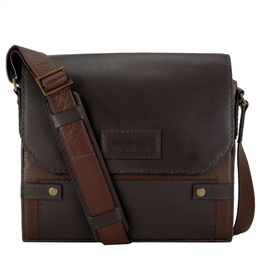 Phive Rivers Men's Leather Messenger Bag Brown - PR1120