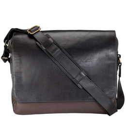 Phive Rivers Men's Leather Messenger Bag Brown - PR1133