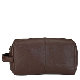 Phive Rivers Men's Leather Toilet Kit Bag Brown - PR1135