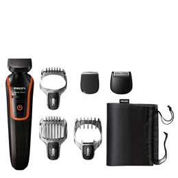 Philips All in One Face & Head Styling Multi Groom Series Grooming Kit For Men (Black & Orange) QG3347-15