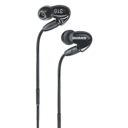 Shure Sound Isolating Earphone with High-Definition MicroDriver + Tuned BassPort SE315-K-KCE