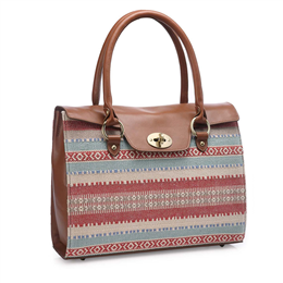 Phive Rivers Women's Shoulder Bag Red and Tan - PR815