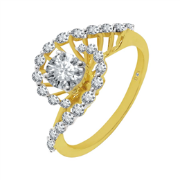 Divine Solitaires - Yellow Gold 18KT Ring  - RF1316