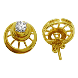 Divine Solitaires - Yellow Gold 18KT Earring - EF1258