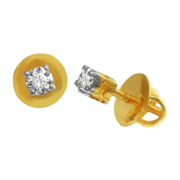 Divine Solitaires - Yellow Gold 18KT Earring - EF1242
