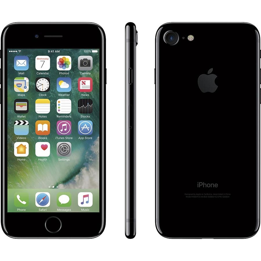 買い最安 iPhone 7 Jet Black 128 GB 箱付き - スマートフォン・携帯電話