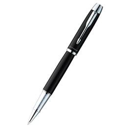 Parker IM Metal Black Lacquered Chrome Trims Rollerball Pen