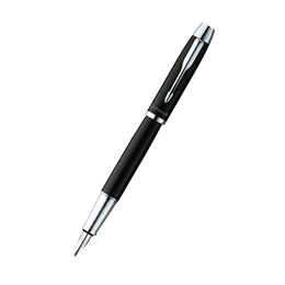 Parker IM Metal Black Lacquered Chrome Trims Fountain Pen