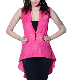 ANS ASTHA AND SIDHARTH Women's Designer Pink Elephant Foil Print Jacket