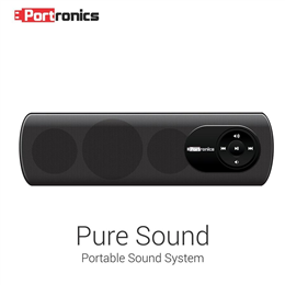 Portronics POR-102 Pure Sound Portable Speaker with Stereo Output - 8906045371025 (Black)