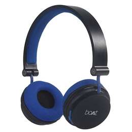 boAt Super Bass Rockerz 400 Bluetooth On-Ear Headphones with Mic (Black & Blue)