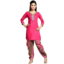Zola Women's Designer Pink Kurta with Printed Patiyala 158409-PK
