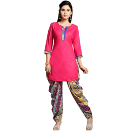 Zola Women's Designer Pink Kurta with Printed Patiyala 158411-PK