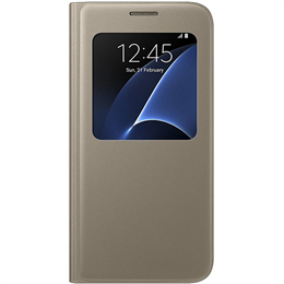 Samsung EF-CG930PFEGIN Gold S View Cover for S7