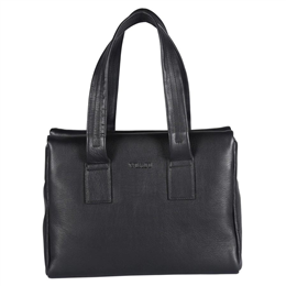 Manhattan Black Leather Broadway Bag - VE1275