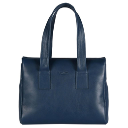 Manhattan Blue Leather Broadway Bag - VE1276