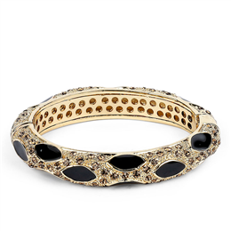 Pout -Black and Gold Women Brass Cuff PC 265