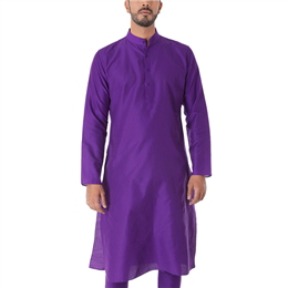 Purple-Kurta - IICKURSLK-005