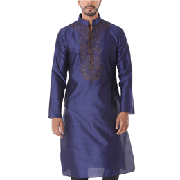 Navy-Kurta - IICKURSLK-011