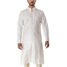 Off White-Kurta - IICKURTAAW-001