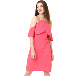 Marie Claire Pink Solid Shift Dress MC10236A