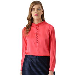 Marie Claire Pink Solid Blouse MC10279