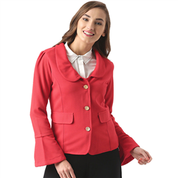 Marie Claire Red Solid Winter Jacket MC495A
