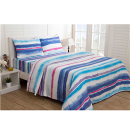  Maspar Waltz Blue Double Bed Sheet with 2 Pillow Covers BS-WALTZ-BL26383