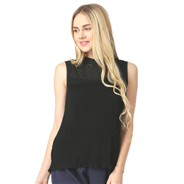 Marie Claire Black Coloured Solid Blouse MC10159A