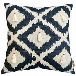 Varsha Co Rhombic Tassel Cushion Cover - 172040