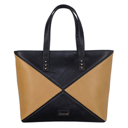 Justanned V Patched Women Leather Tote Bag - JTWB592-1