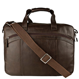 Hidesign Men's Leather Brief Case-The Ridgeway 01 Brown 