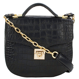 Hidesign Women's Leather Sling Bag-SB Elsa Black 