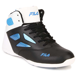 FILA Men's Black-White & Blue Rim Loop Sports Shoe - 11004050