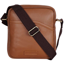 Justanned Tan Genuine Leather Crossbody Bag - JTMB361-3