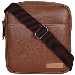 Justanned Easy-To-Use Tan Leather Crossbody Bag - JTMB362-3