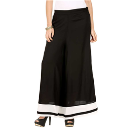 W Black Printed Cotton Regular Fit Culottes 17FE60622-65115