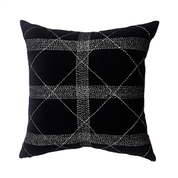 Varsha Co Black Diamond Ladder Cushion Cover - 172061