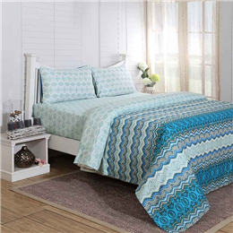 Maspar Blue Single Bed Sheet with Pillow Cover BS-MYRPT-BL27248