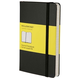 Moleskine Black Squared Pocket Notebook WP00830