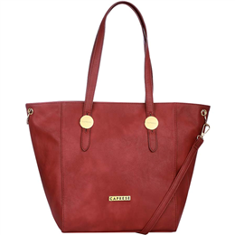 Caprese Women's Zara Large Tote Dark Red - TEZARLGDRD