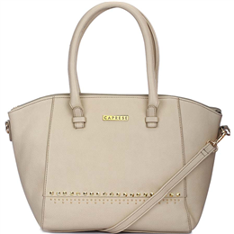 Caprese Women's Emma Medium Satchel Beige - SLEMMMDBEG